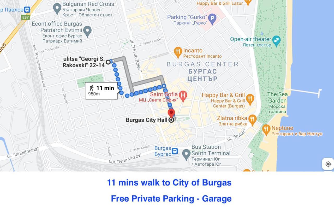 Bright Central Studio For 4 In Burgas Ngoại thất bức ảnh